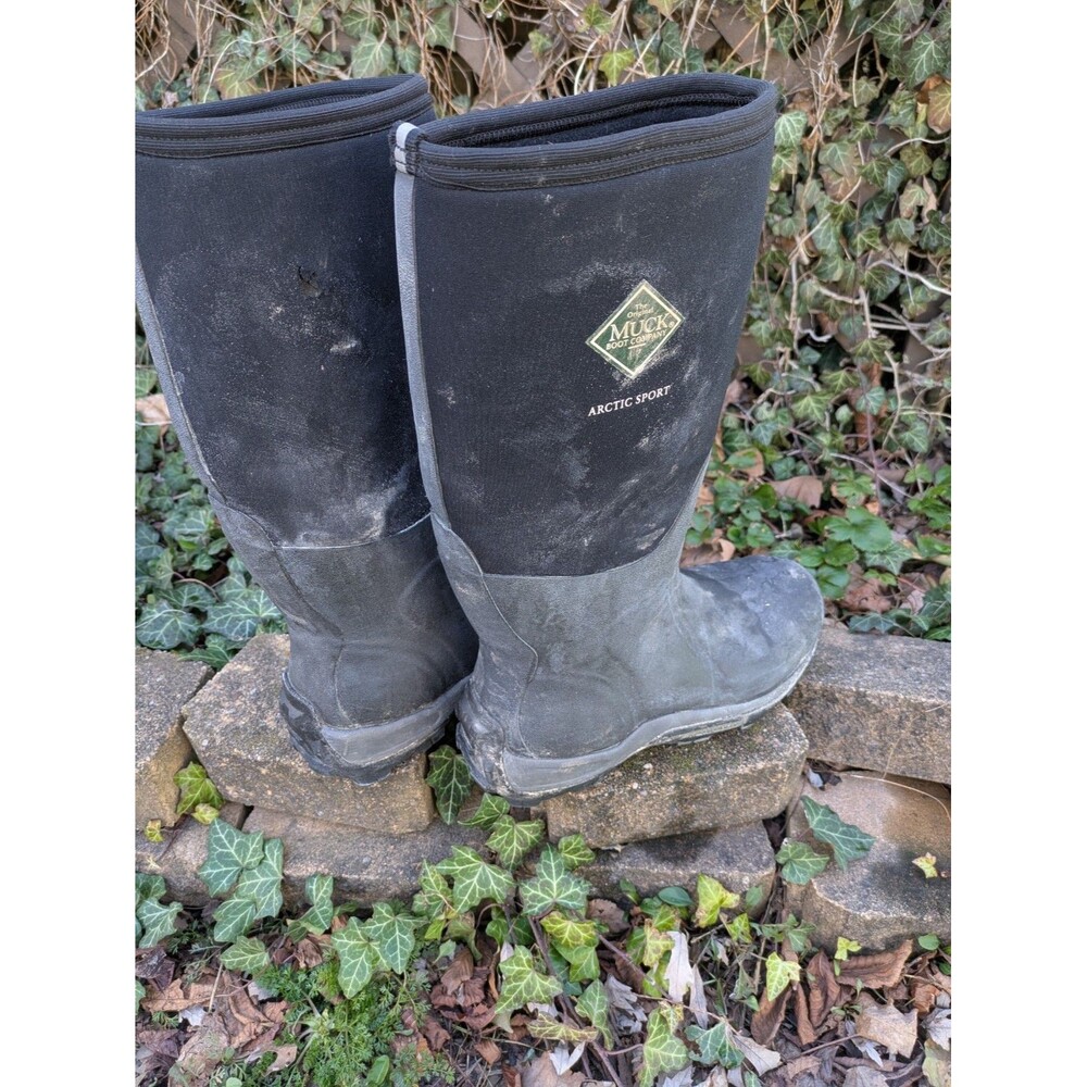 Muck Boot Arctic Sport Tall Boots Black, Men's 9 / Women's 10, fair condition